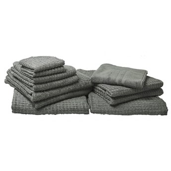 Komplet 11 ręczników bawełniany szary ATAI kod: 4251682258517