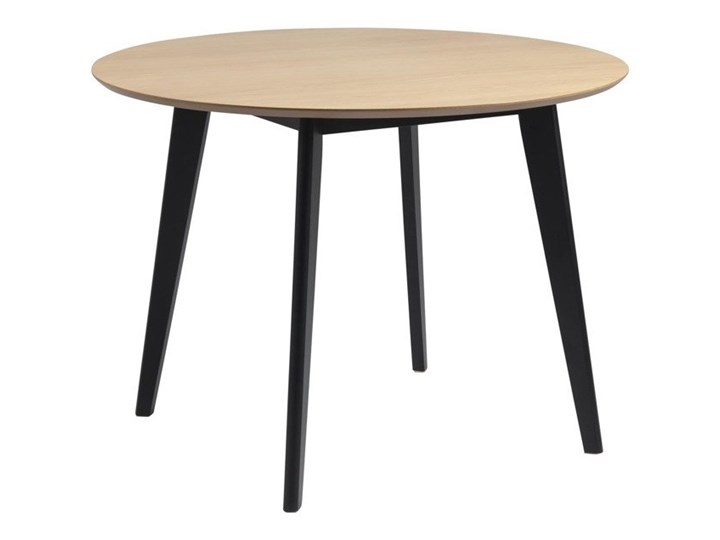 Okrągły stół z nierozkładanym blatem w kolorze drewna Roxby Wysokość 76 cm Kategoria Stoły kuchenne Drewno Płyta MDF Rozkładanie