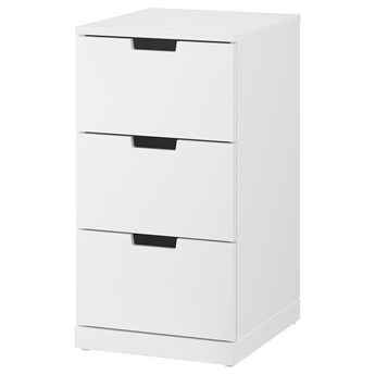 IKEA NORDLI Komoda, 3 szuflady, biały, 40x76 cm