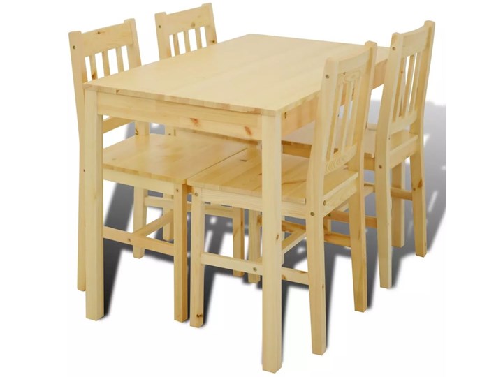 Drewniany zestaw stół i 4 krzesła – Ellen Pomieszczenie Jadalnia