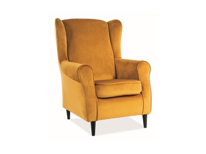 Fotel Uszak Baron Velvet - 9 kolorów antyczny róż Fotel pikowany Tworzywo sztuczne Wysokość 101 cm Drewno Szerokość 75 cm Tkanina Wysokość 53 cm Plusz Głębokość 53 cm Styl Glamour