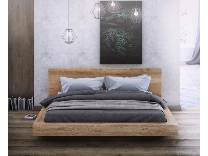 KAMA – łoże 160x200 cm z twardego drewna bukowego, typ lewitujące, z pojemnikiem na pościel Łóżko drewniane Kategoria Łóżka do sypialni