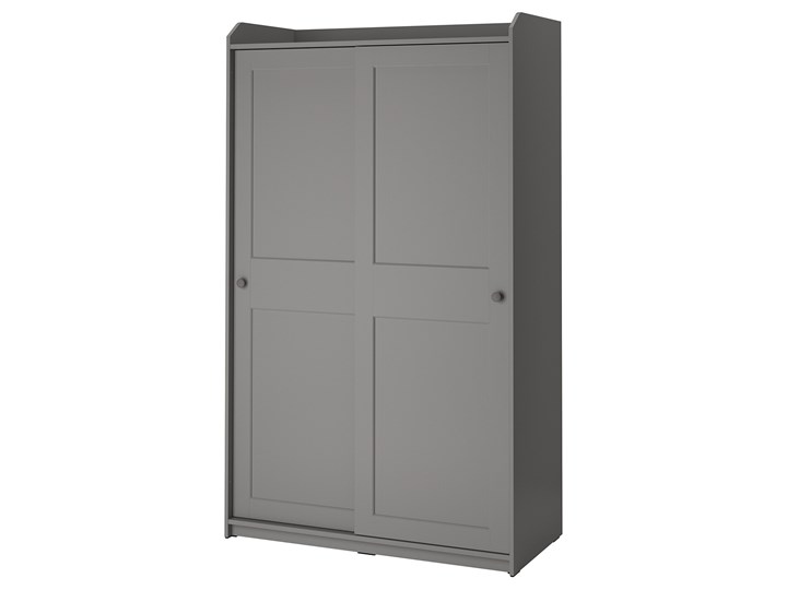 IKEA HAUGA Szafa z drzwiami przesuwanymi, Szary, 118x55x199 cm Płyta MDF Pomieszczenie Przedpokój