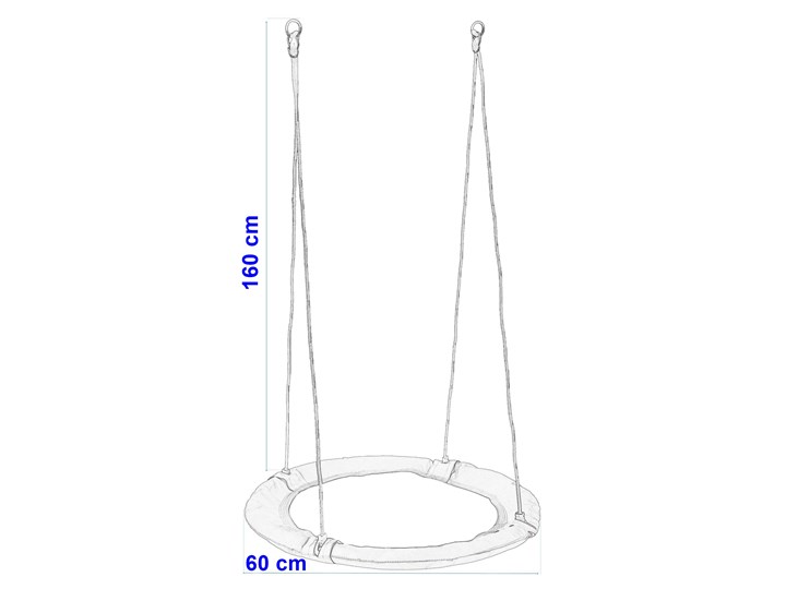 Huśtawka ogrodowa bocianie gniazdo ROMEK kolorowa 60cm Pianka Metal Kategoria Huśtawki dla dzieci