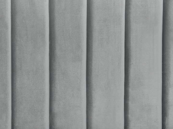 Łóżko szare welurowe dwuosobowe 180 x 200 cm ze stelażem zagłówek retro Łóżko tapicerowane Kategoria Łóżka do sypialni