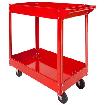 2-poziomowy wózek warsztatowy narzędziowy - czerwony