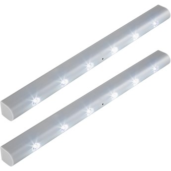 2 listwy oświetleniowe LED z czujnikiem ruchu - szary