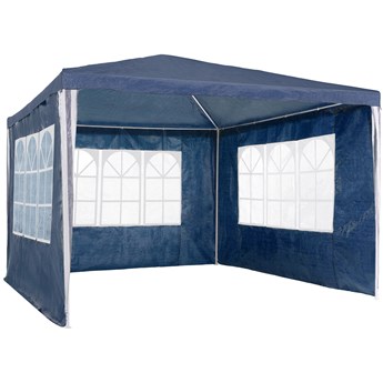 Składany pawilon namiot ogrodowy 3x3m z 3 ścianami - niebieski