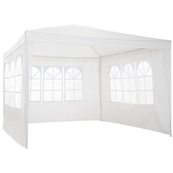 Składany pawilon namiot ogrodowy 3x3m z 3 ścianami - biały