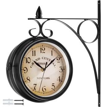 Zegar ścienny w stylu vintage - czarny