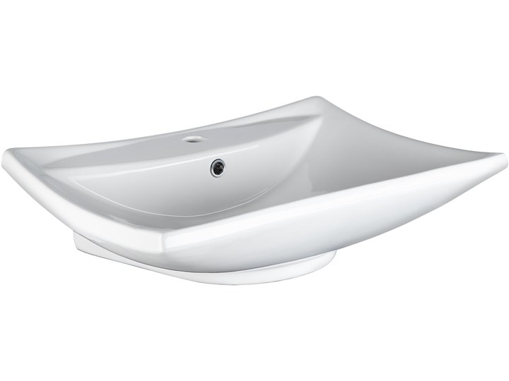 Umywalka ceramiczna - biały Prostokątne Szerokość 60 cm Ceramika Kategoria Umywalki
