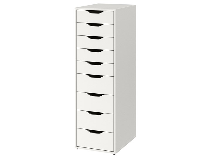 IKEA ALEX Komoda, 9 szuflad, Biały, 36x116 cm Szerokość 36 cm Płyta MDF Kategoria Komody