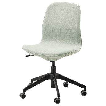 IKEA LÅNGFJÄLL Krzesło konferencyjne, Gunnared jasnozielony/czarny, Przetestowano dla: 110 kg