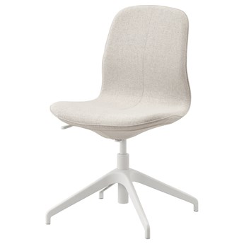 IKEA LÅNGFJÄLL Krzesło konferencyjne, Gunnared beżowy/biały, Przetestowano dla: 110 kg