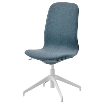 IKEA LÅNGFJÄLL Krzesło konferencyjne, Gunnared niebieski/biały, Przetestowano dla: 110 kg