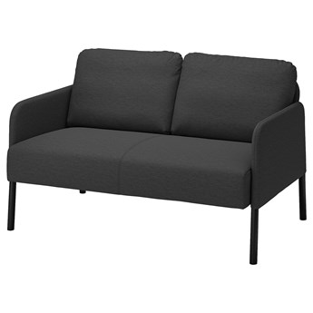 IKEA GLOSTAD Sofa 2-osobowa, Knisa ciemnoszary, Wysokość podłokietnika: 57 cm