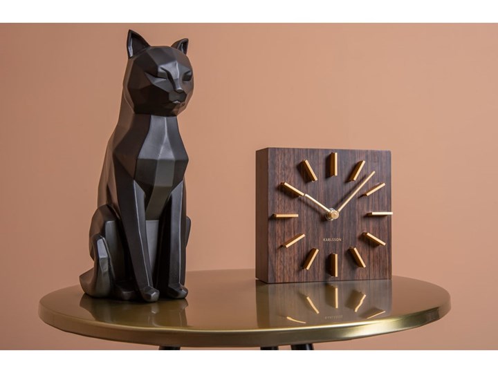 Matowa czarna figurka PT LIVING Origami Cat, wys. 29,5 cm Kolor Czarny Kategoria Figury i rzeźby