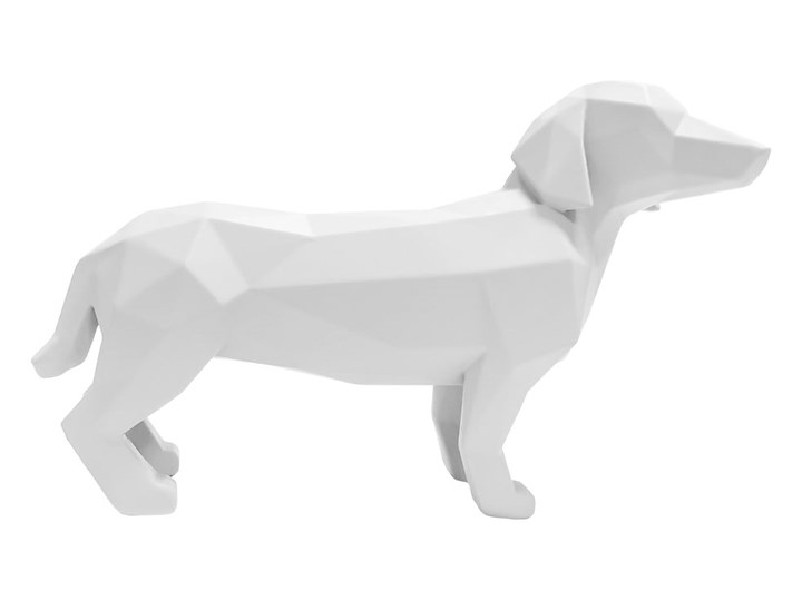 Matowa biała figurka PT LIVING Origami Standing Dog, wys. 20,8 cm Kolor Biały