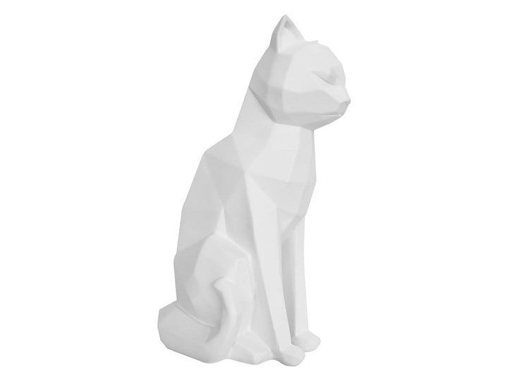 Matowa biała figurka PT LIVING Origami Cat, wys. 29,5 cm Kolor Biały