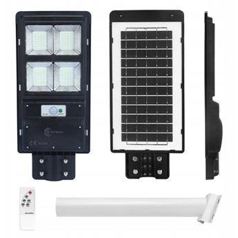Lampa Solarna Uliczna Latarnia 120W + Pilot Uchwyt