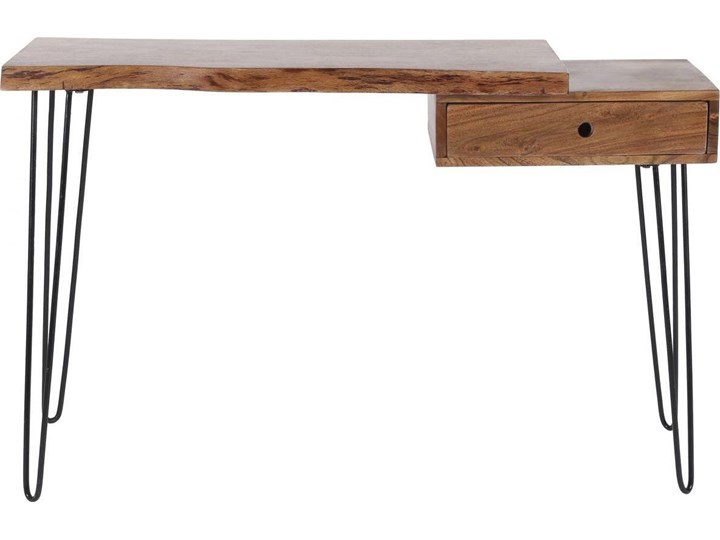 Biurko Live Edge 120x37 cm drewniane Szerokość 120 cm Pomieszczenie Biuro Drewno Metal Styl Industrialny