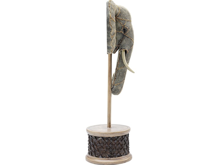 Figurka dekoracyjna Elephant Head Pearls 28x49 cm kolorowa Zwierzęta Tworzywo sztuczne Kategoria Figury i rzeźby
