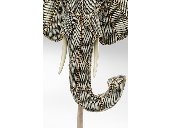 Figurka dekoracyjna Elephant Head Pearls 28x49 cm kolorowa Kategoria Figury i rzeźby Zwierzęta Tworzywo sztuczne Kolor Biały