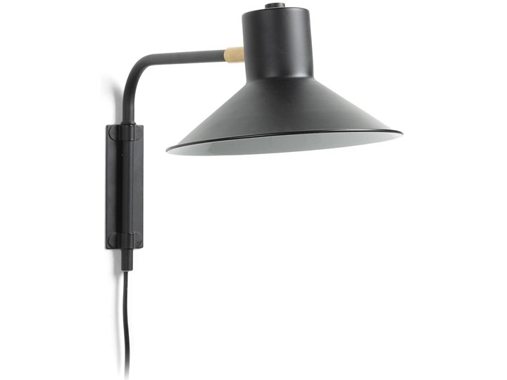 Lampa ścienna metalowa czarna na wysięgniku 20x24 cm