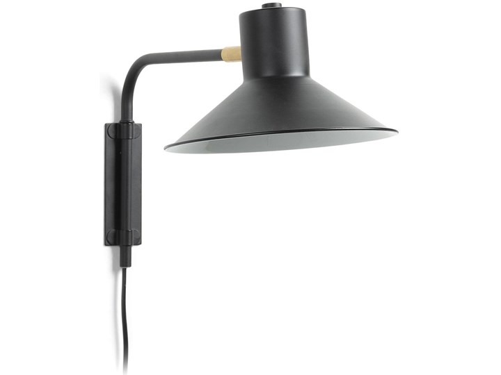 Lampa ścienna Aria czarna 14 x 38 cm Metal Kolor Czarny