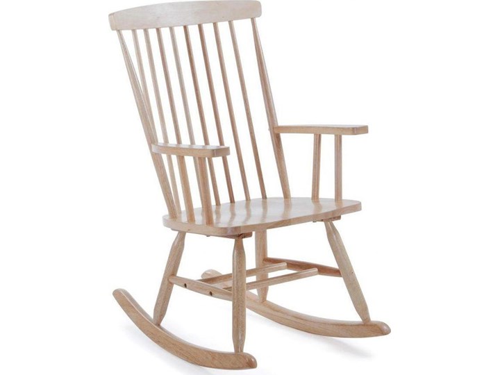 Fotel bujany Tenzo drewniany Kolor Biały Drewno Kategoria Krzesła kuchenne