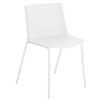 Krzesło do jadalni z tworzywa sztucznego białe