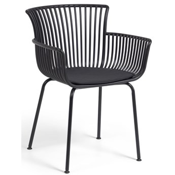 Krzesło ogrodowe 58x80 cm czarne