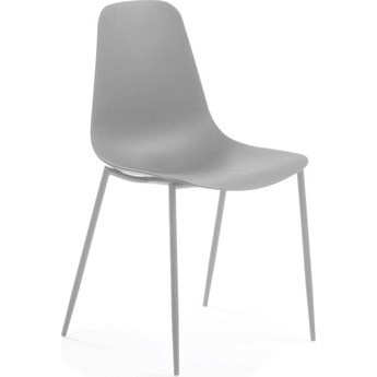 Krzesło do jadalni z tworzywa sztucznego szare