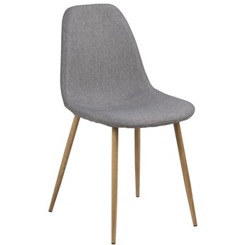 Krzesło Eusebio 45x84 cm szare nogi metalowe w kolorze dębowym