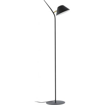 Lampa podłogowa metalowa czarna 152 cm
