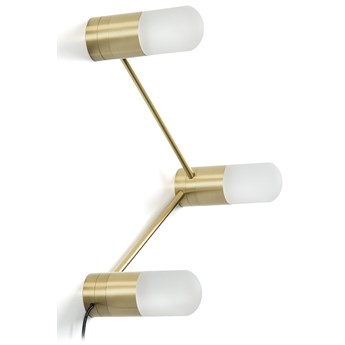 Lampa stołowa lub ścienna metalowa złota 8x13 cm
