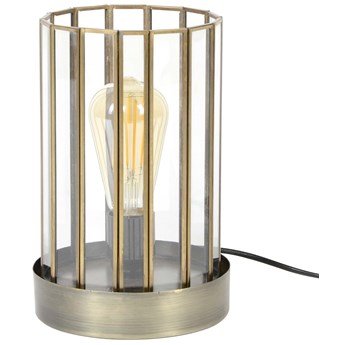 Lampa stołowa metalowa brązowa Ø17x25 cm