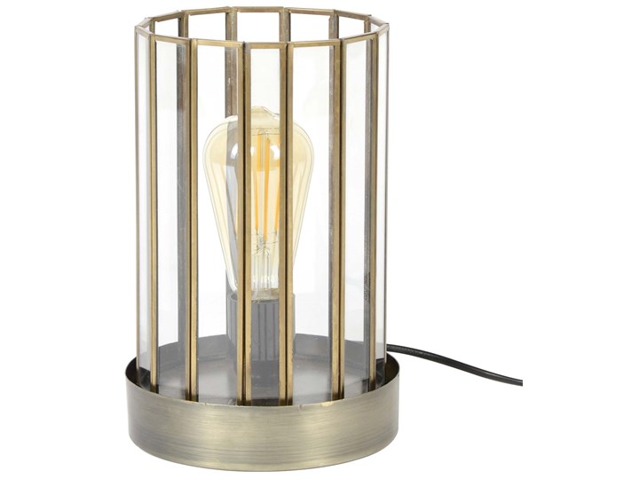 Lampa stołowa Classy Ø17x25 cm brązowa antyczna Kategoria Lampy stołowe Stal Lampa dekoracyjna Szkło Kolor Złoty