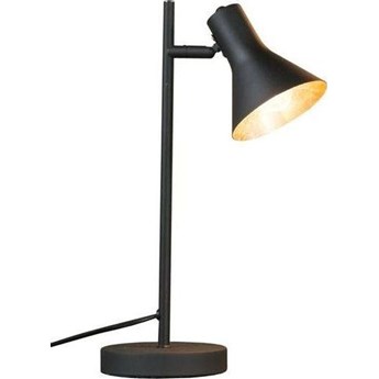 Lampa stołowa metalowa czarna 25x45 cm
