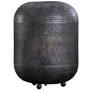 Lampa stołowa metalowa srebrna Ø25x33 cm