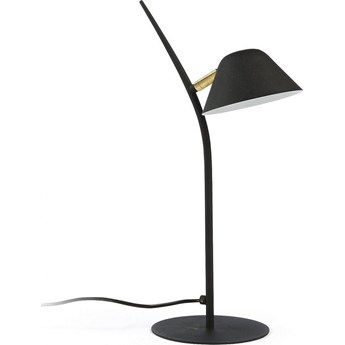 Lampa stołowa metalowa czarna 27x47 cm