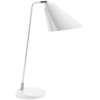 Lampa stołowa LED metalowa biała 30x47 cm