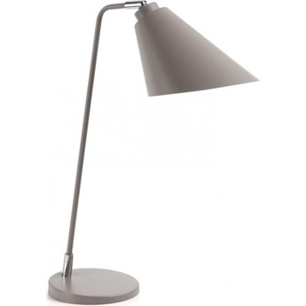 Lampa stołowa LED metalowa szara 30x47 cm