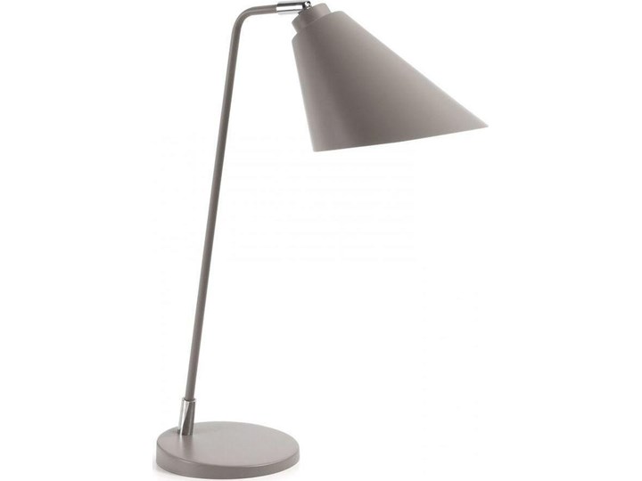 Lampa stołowa LED metalowa szara 30x47 cm