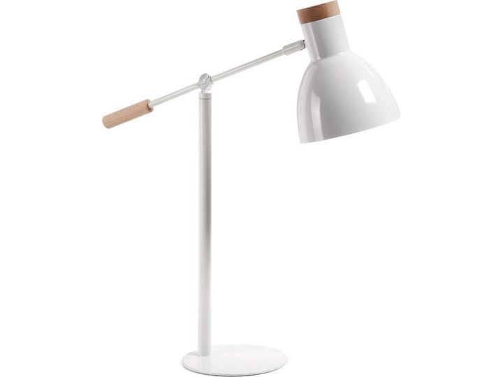 Lampa stołowa Tescarle biała Drewno Lampa biurkowa Kategoria Lampy stołowe Metal Styl Industrialny