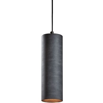Lampa wisząca metalowa szara 31 cm