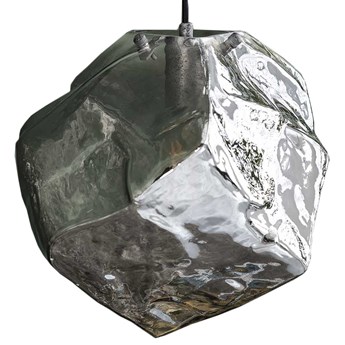 Lampa wisząca ze szklanym kloszem 25x150 cm chromowa
