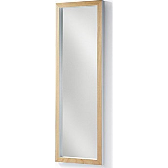 Lustro Enzo z litego drewna ayous 48 x 148 cm białe
