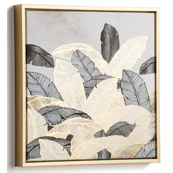 Obraz Imogen szaro-złoty 40 x 40 cm