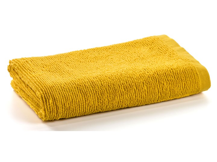 Ręcznik kąpielowy mały Miekki musztardowy 70x140 cm Łazienkowe Kolor Żółty Bawełna Kolor Biały